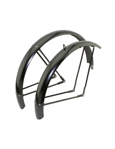 26 Classic Standard Balloon Fender Set Black.